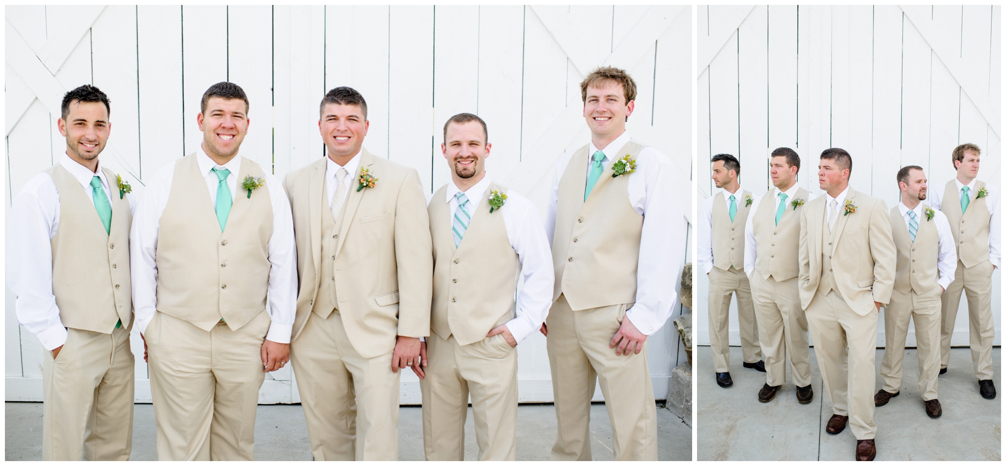 tan and teal wedding colors