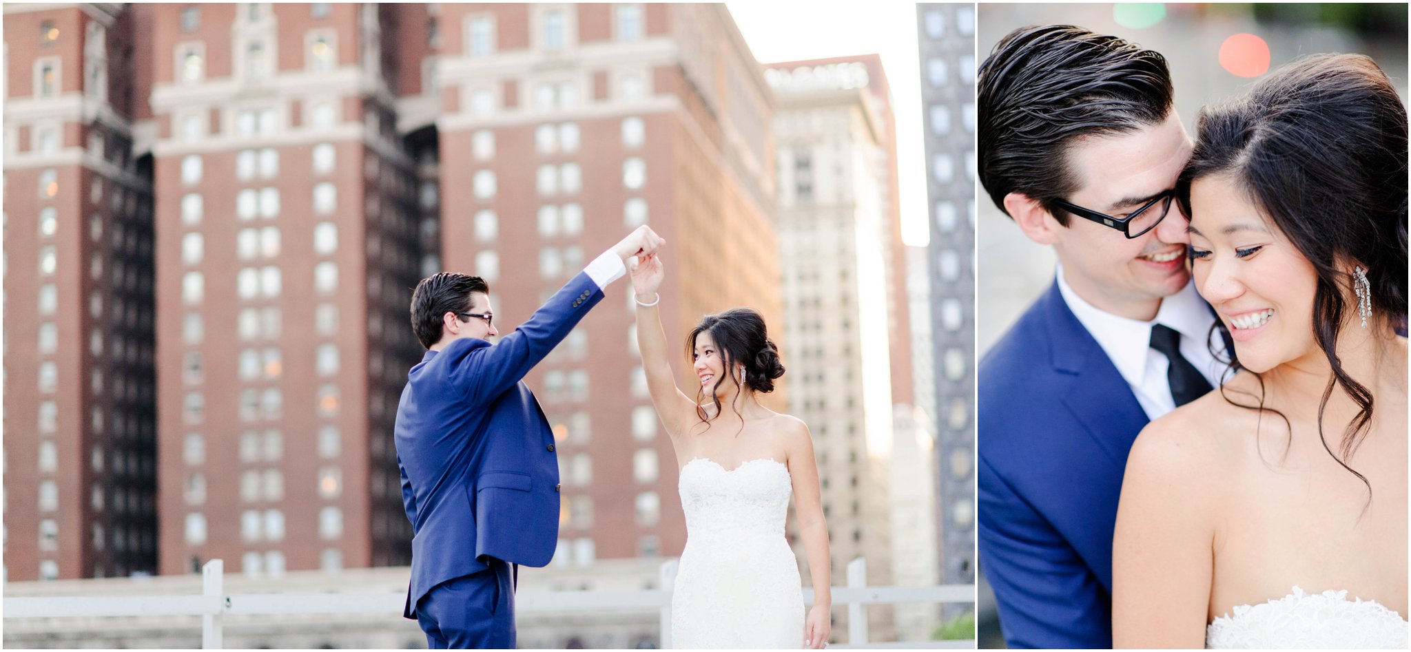 downtown pittsburgh hotel rooftop wedding photos