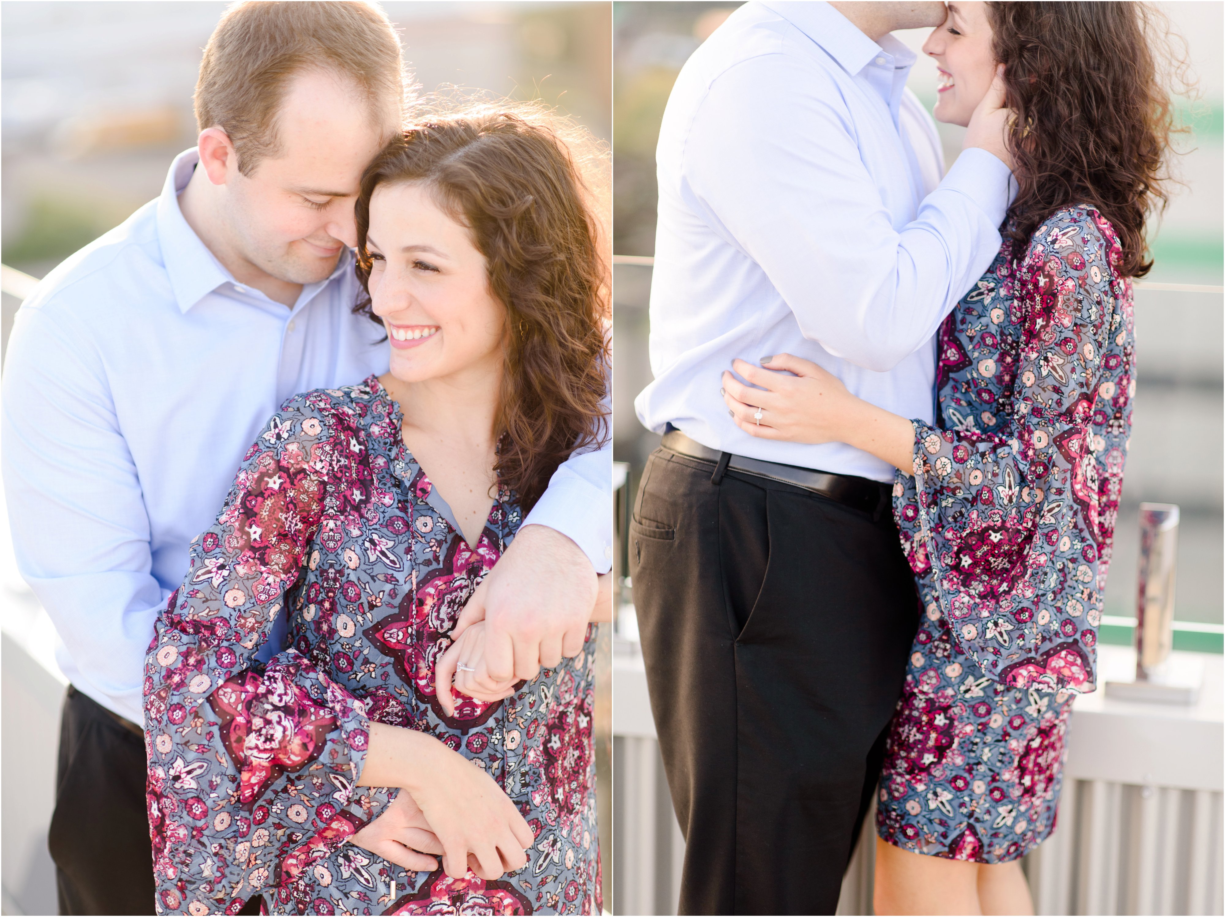 rooftop pittsburgh engagement pictures