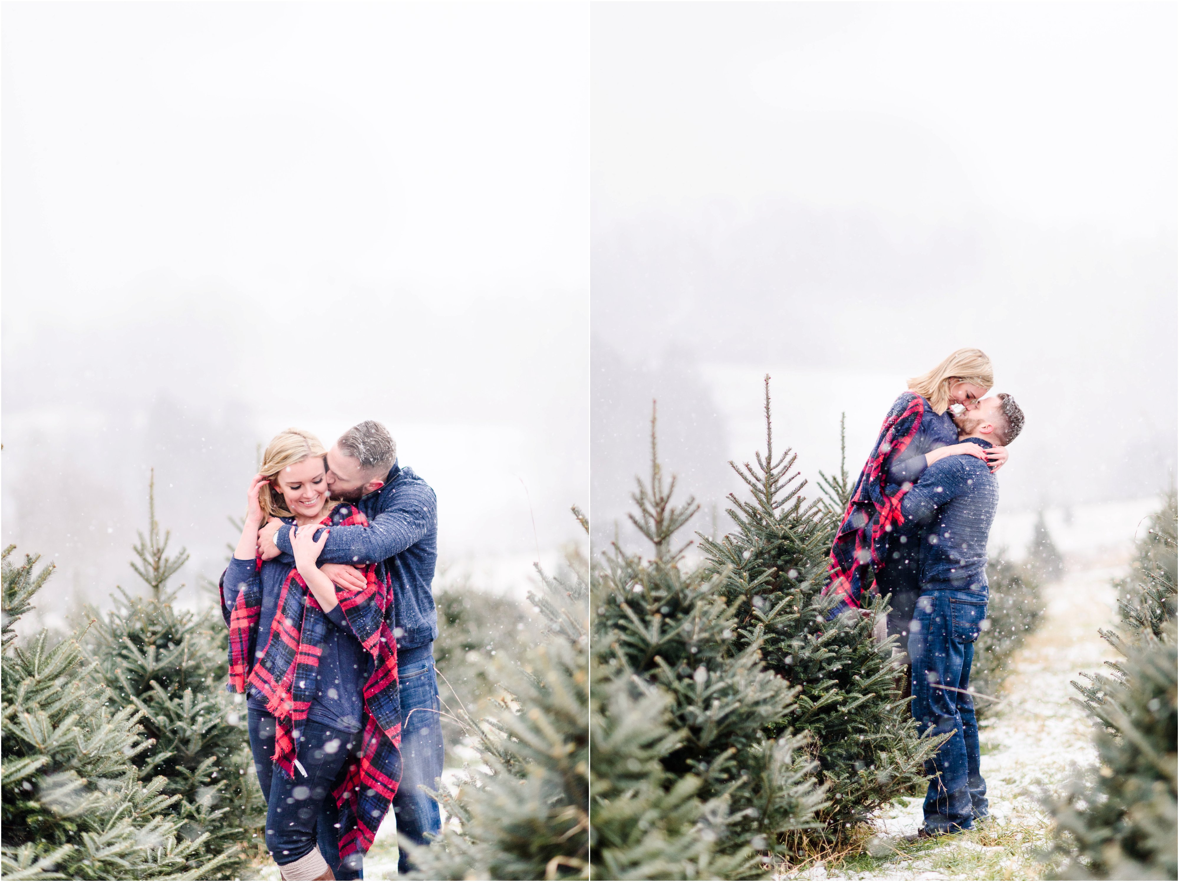 pittsburgh snow engagement photos