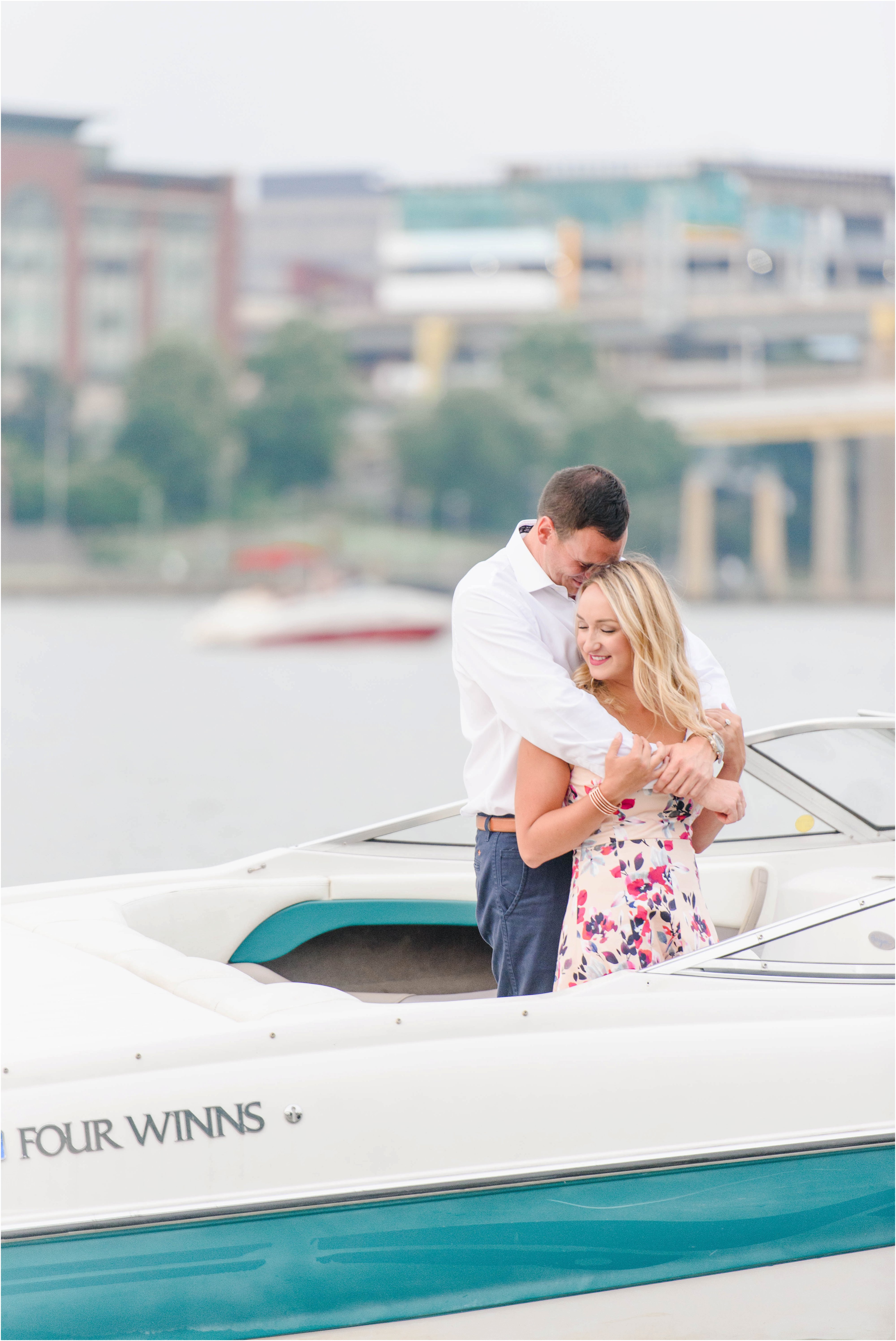pittsburgh engagement session on a boat
