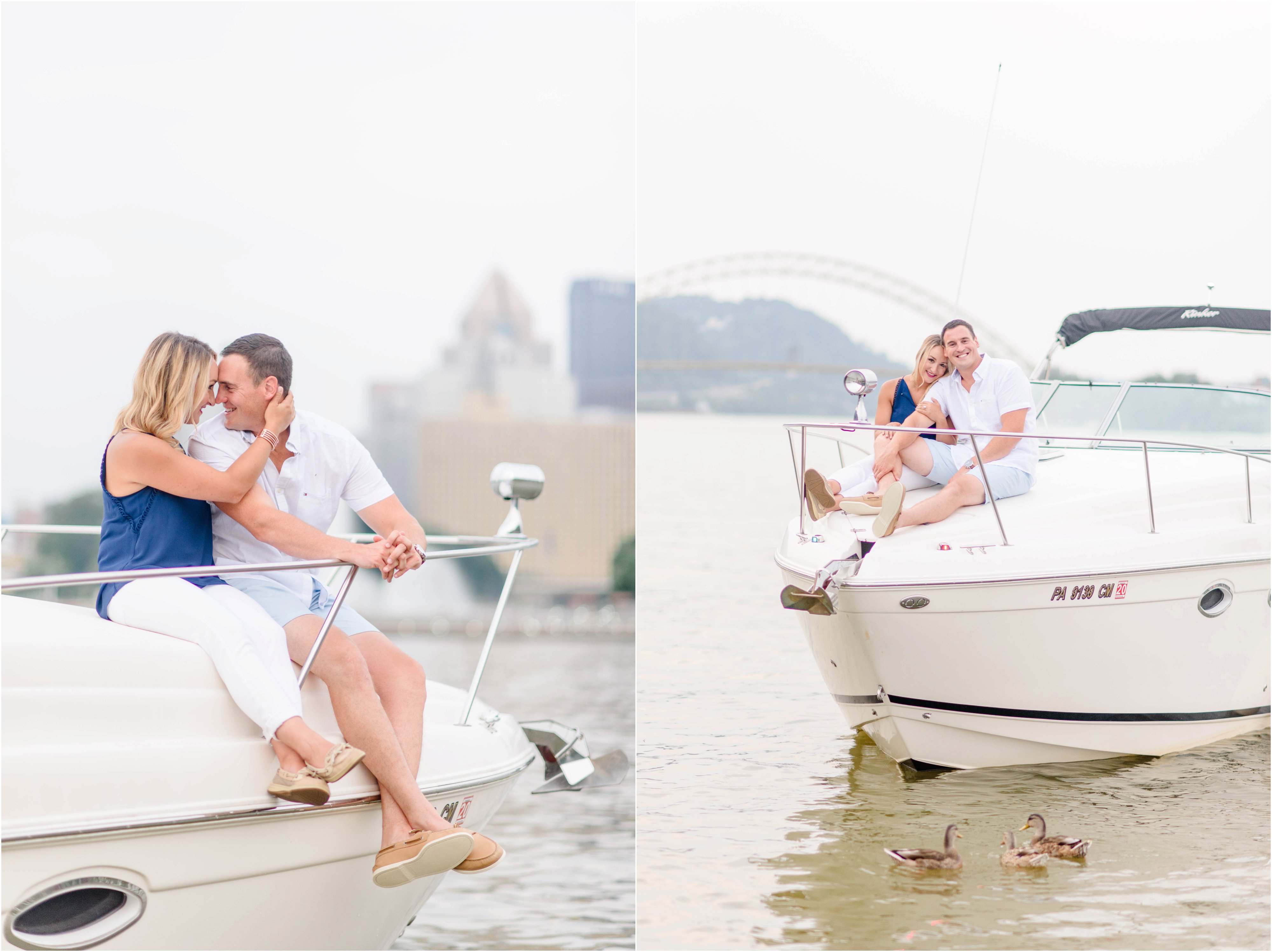 pittsburgh boat engagement photos